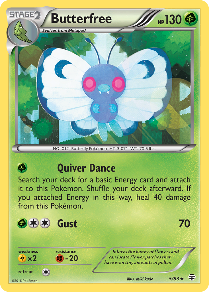 Butterfree 5/83 Rare Holo | Generations | Pokemon Card