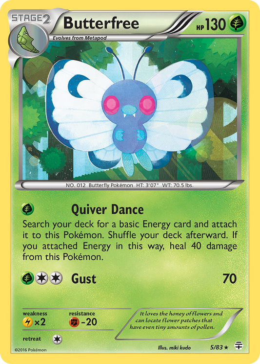 Butterfree 5/83 Rare Holo | Generations | Pokemon Card