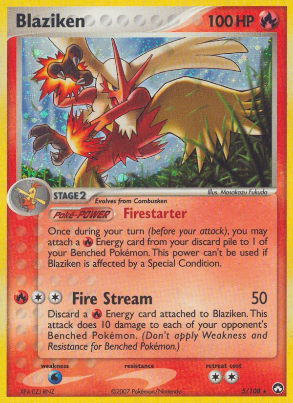 Blaziken 5/108 Rare Holo | Power Keepers | Pokemon Card