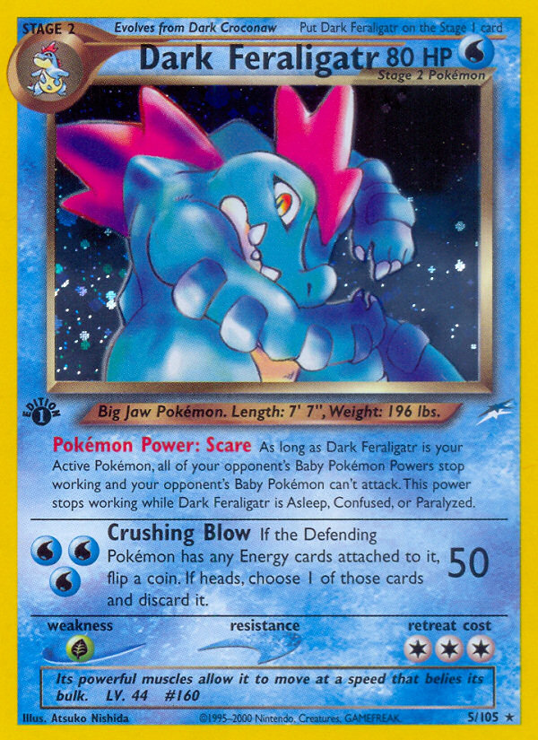 Dark Feraligatr 5/105 Rare Holo | Neo Destiny | Pokemon Card