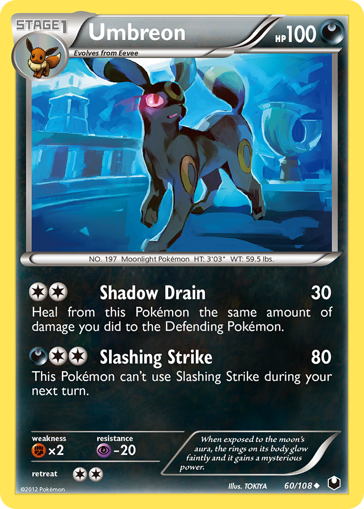 Umbreon 60/108 Uncommon | Dark Explorers | Pokemon Card
