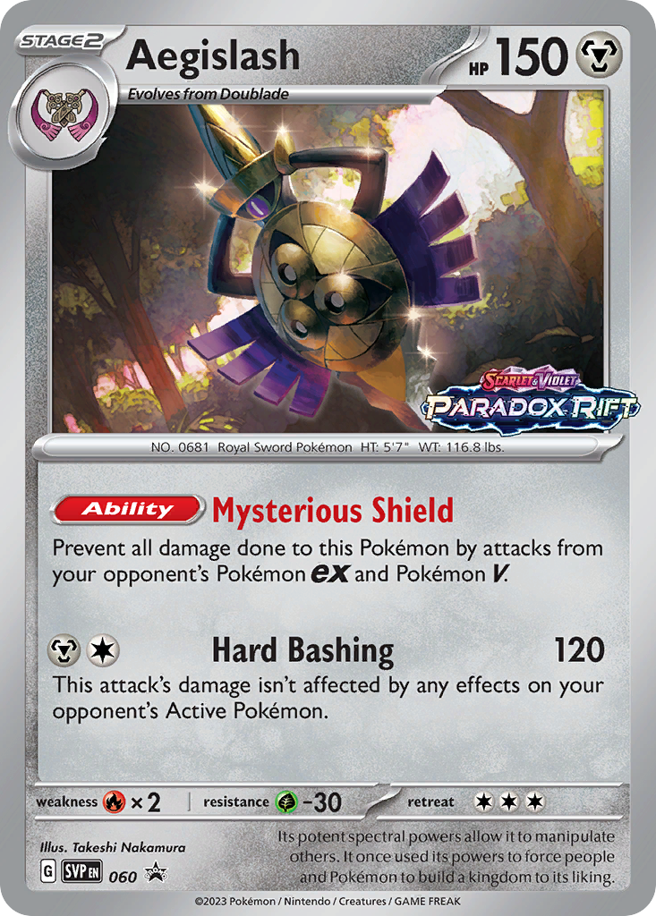Aegislash #60 Promo | Scarlet & Violet Black Star Promos | Pokemon Card