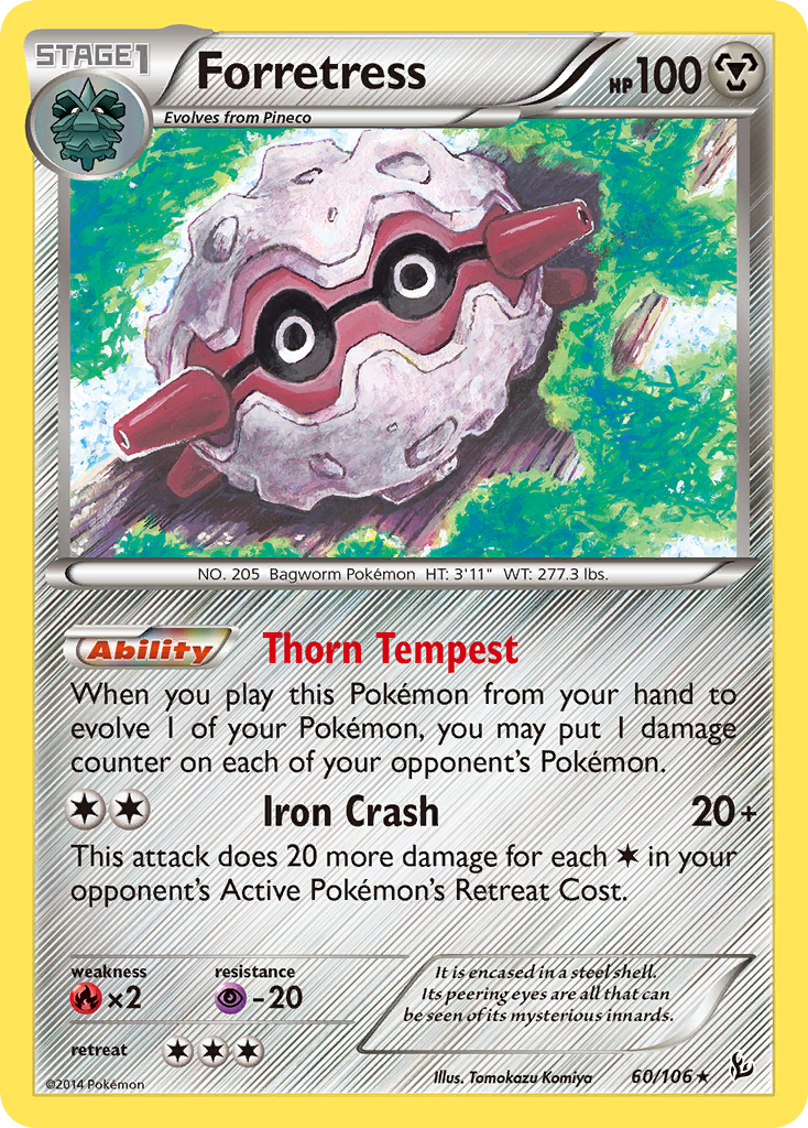 Forretress 60/106 Rare | Flashfire | Pokemon Card