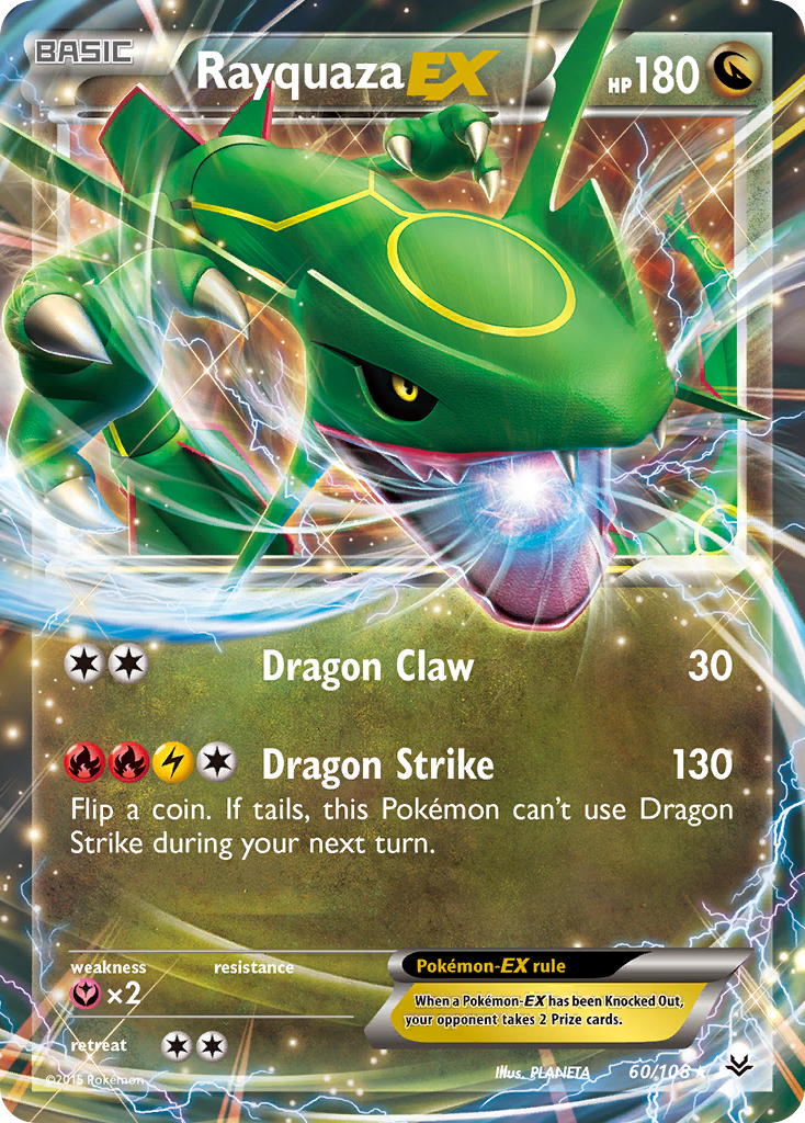 Rayquaza-EX 60/108 Rare Holo EX | Roaring Skies | Pokemon Card