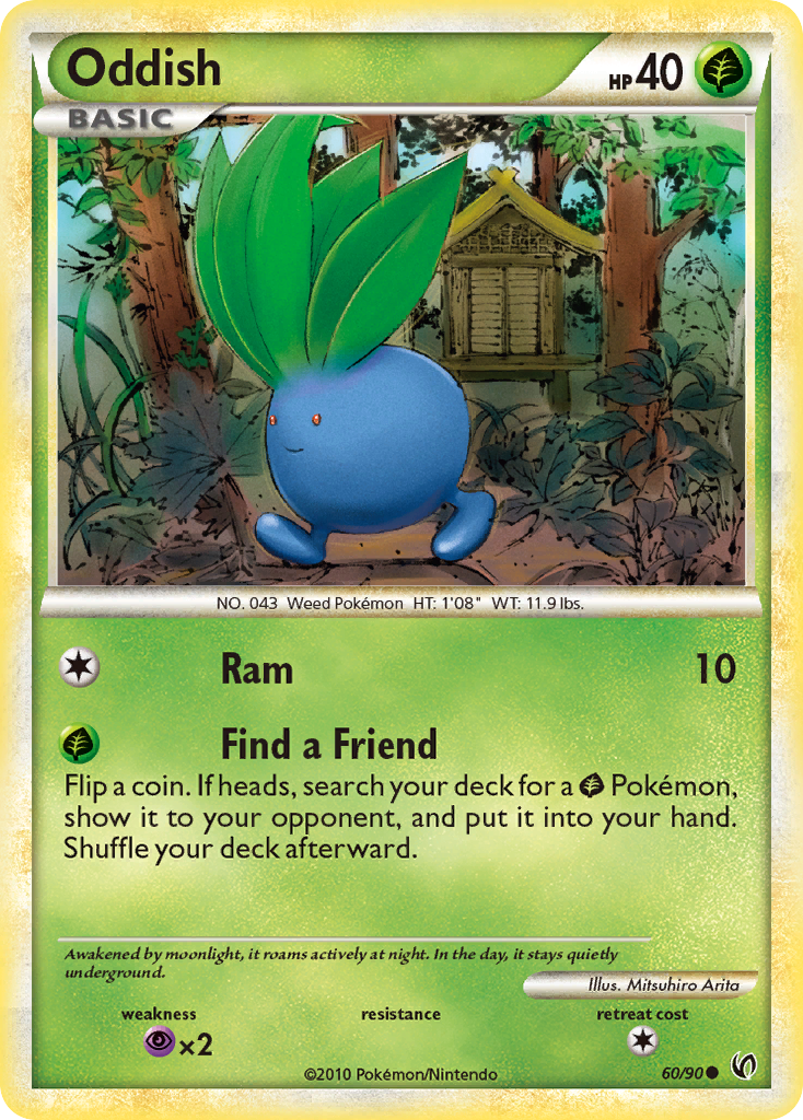 Oddish 60/90 Common | HS—Undaunted | Pokemon Card