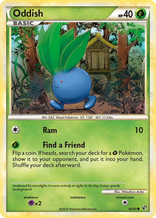 Oddish 60/90 Common | HS—Undaunted | Pokemon Card