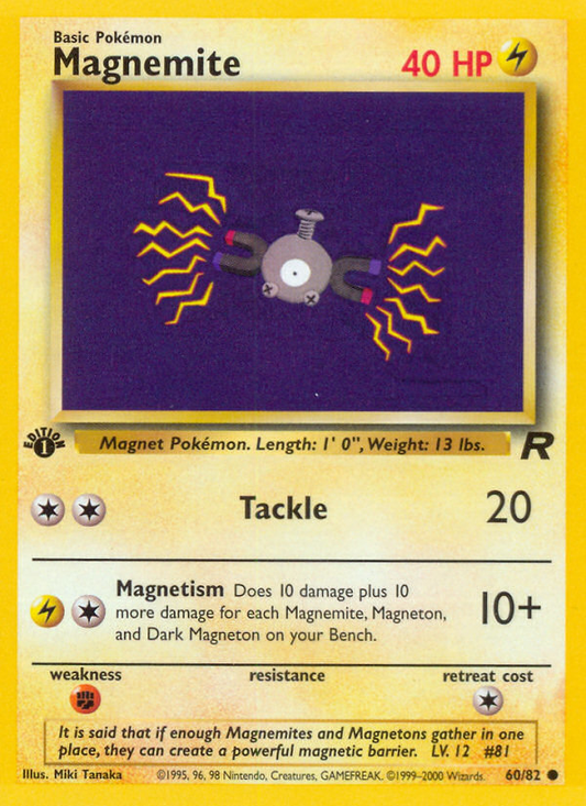 Magnemite 60/82 Common | Team Rocket | Pokemon Card