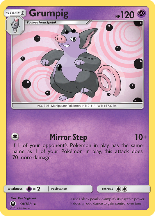 Grumpig 60/168 Rare | Celestial Storm | Pokemon Card