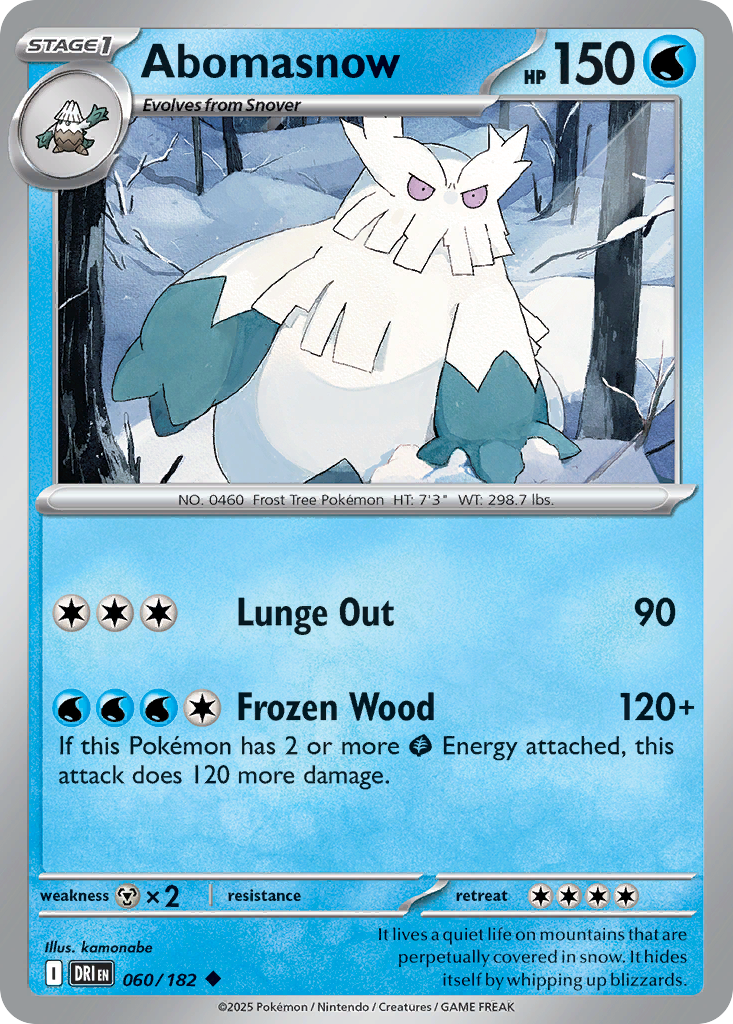Abomasnow 60/182 Uncommon | Destined Rivals | Pokemon Card