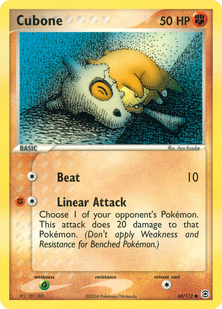 Cubone 60/112 Common | FireRed & LeafGreen | Pokemon Card