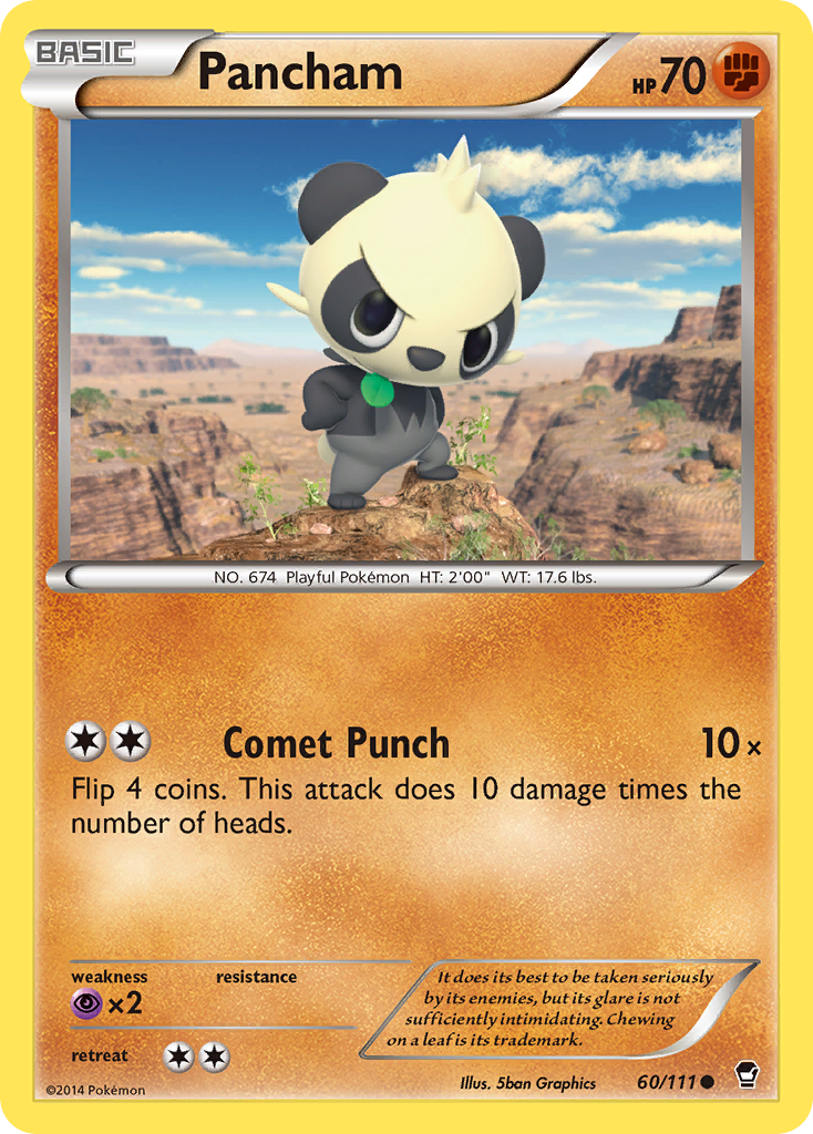Pancham 60/111 Common | Furious Fists | Pokemon Card