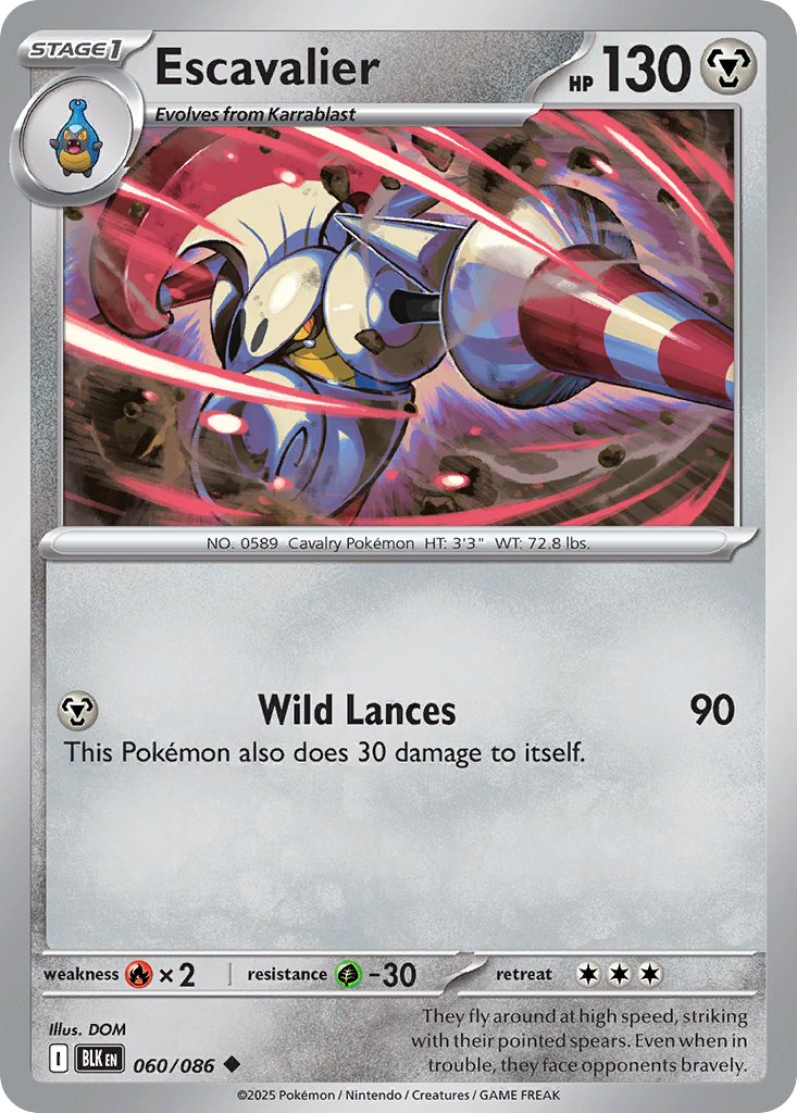Escavalier 60/86 Uncommon | Black Bolt | Pokemon Card