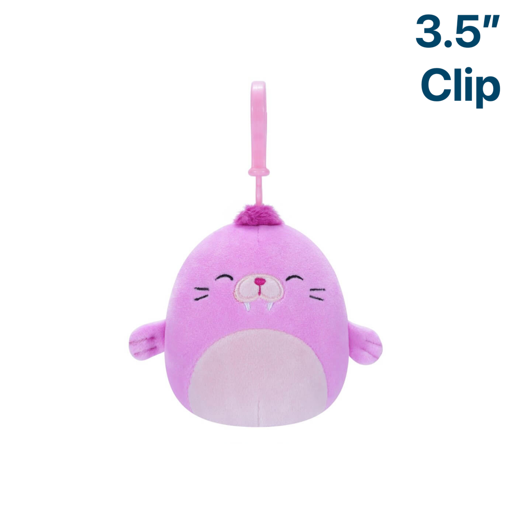 Pepper the Walrus ~ 3.5" Wave 17 Clip On Squishmallow Plush