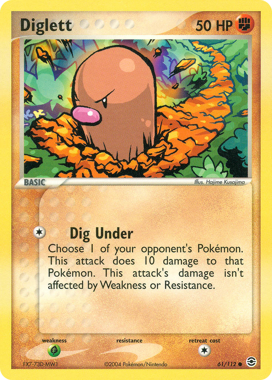 Diglett 61/112 Common | FireRed & LeafGreen | Pokemon Card