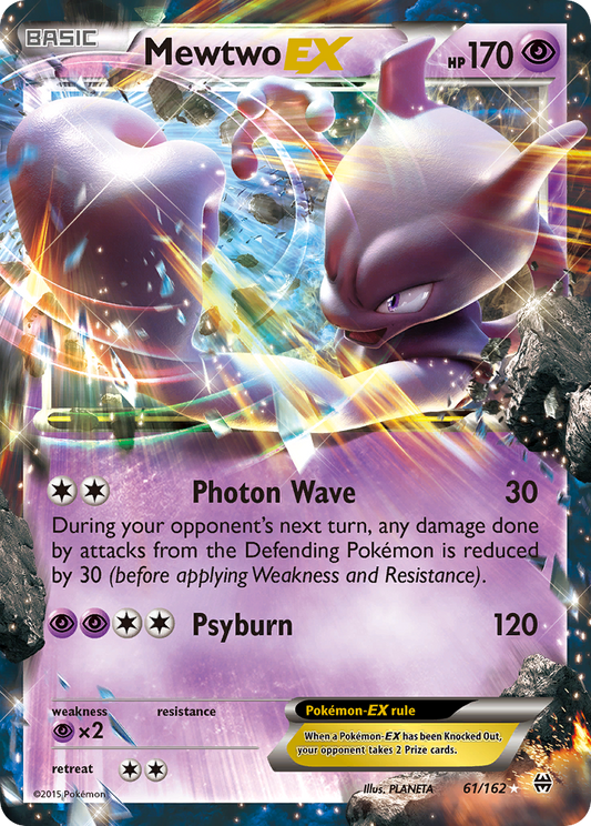 Mewtwo-EX 61/162 Rare Holo EX | BREAKthrough | Pokemon Card