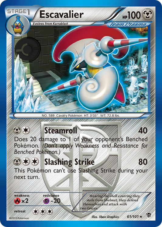 Escavalier 61/101 Rare | Plasma Blast | Pokemon Card
