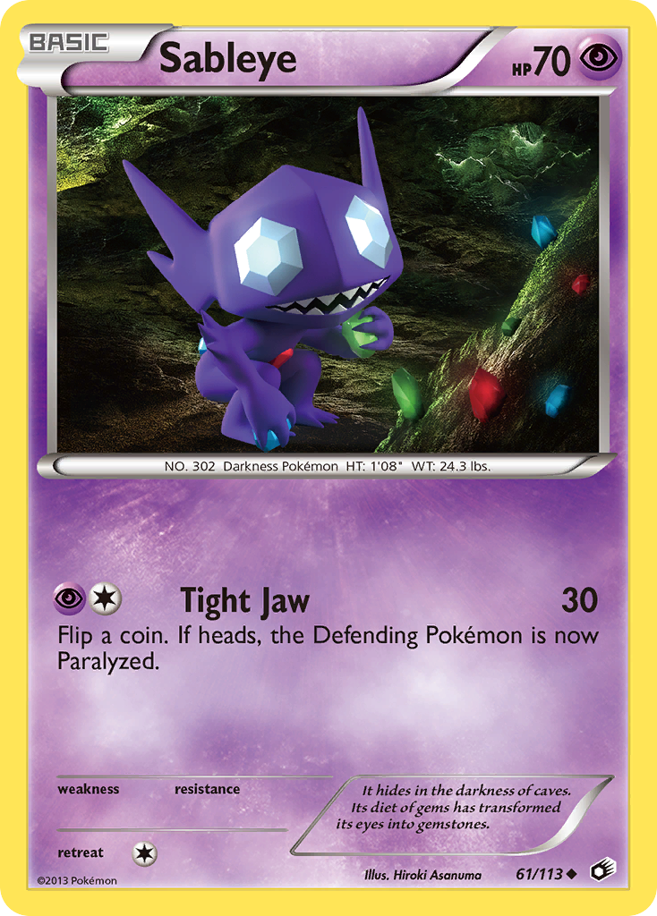 Sableye 61/113 Uncommon | Legendary Treasures | Pokemon Card