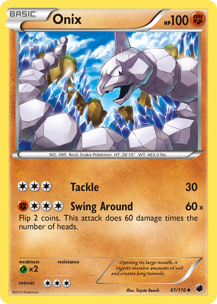 Onix 61/116 Uncommon | Plasma Freeze | Pokemon Card