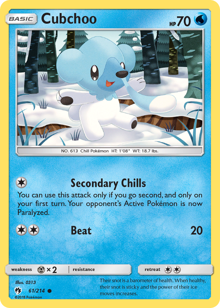 Cubchoo 61/214 Common | Lost Thunder