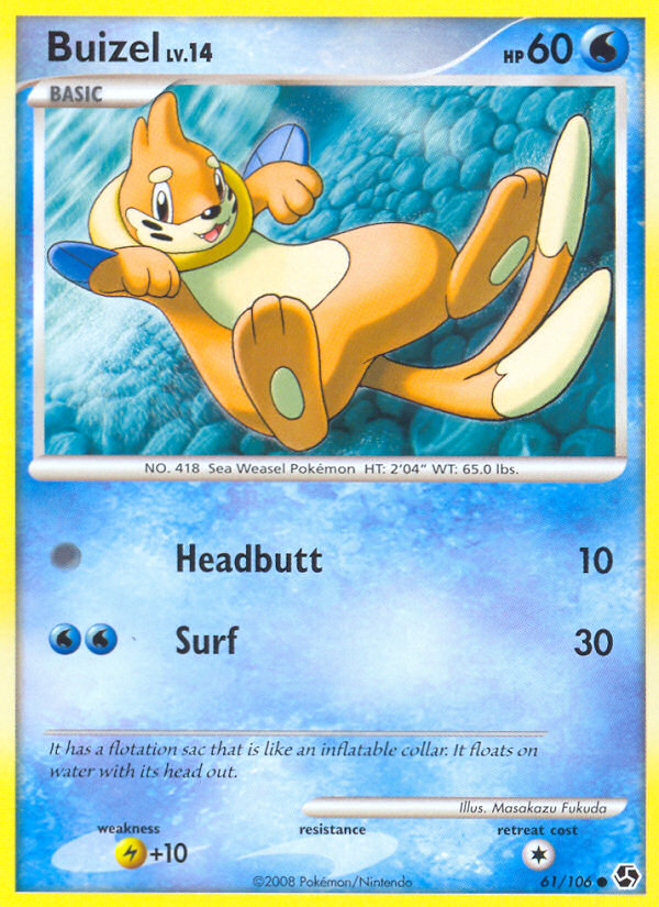 Buizel 61/106 Common | Great Encounters | Pokemon Card