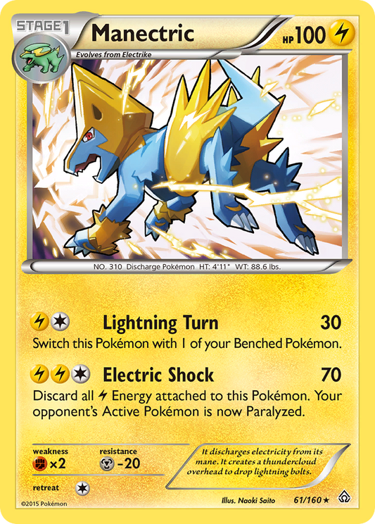 Manectric 61/160 Rare Holo | Primal Clash | Pokemon Card