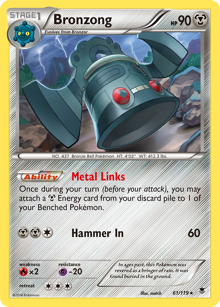 Bronzong 61/119 Rare | Phantom Forces | Pokemon Card