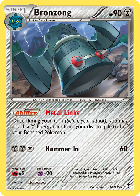 Bronzong 61/119 Rare | Phantom Forces | Pokemon Card