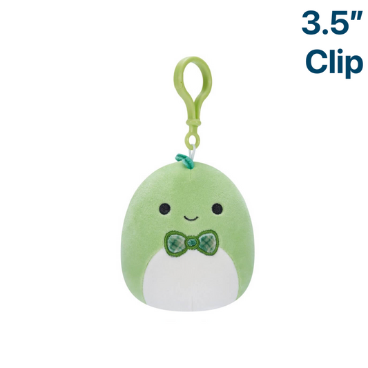 Dinosaur with Bowtie ~ 3.5" Wave 17 Clip On Squishmallow Plush