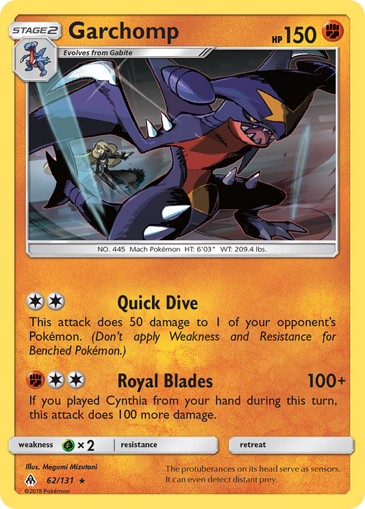 Garchomp 62/131 Rare Holo | Forbidden Light | Pokemon Card