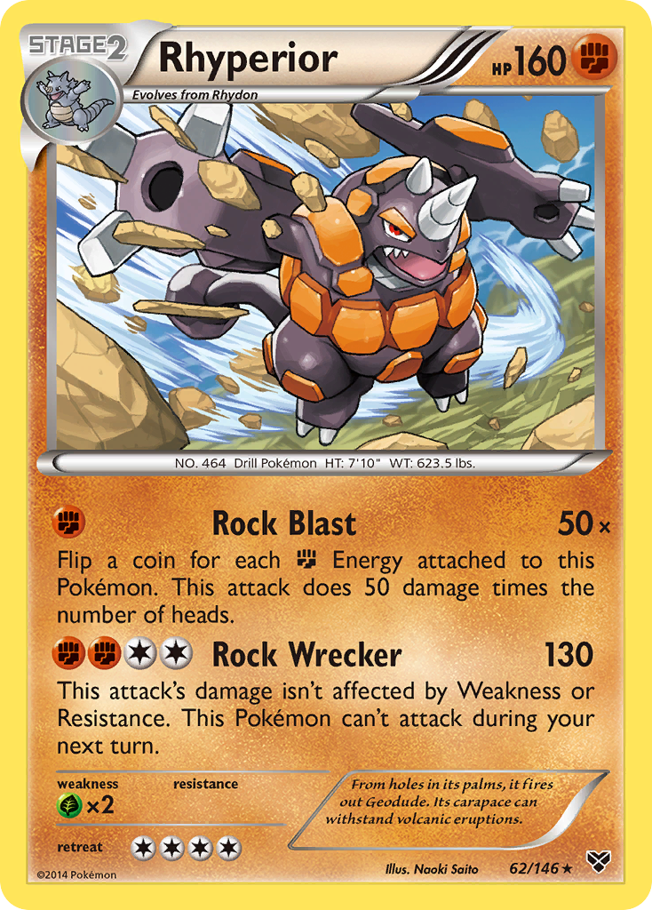 Rhyperior 62/146 Rare Holo | XY | Pokemon Card