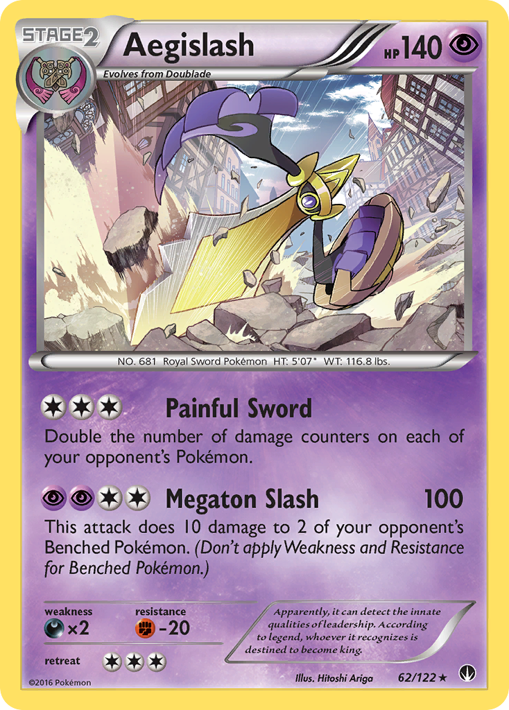 Aegislash 62/122 Rare Holo | BREAKpoint | Pokemon Card