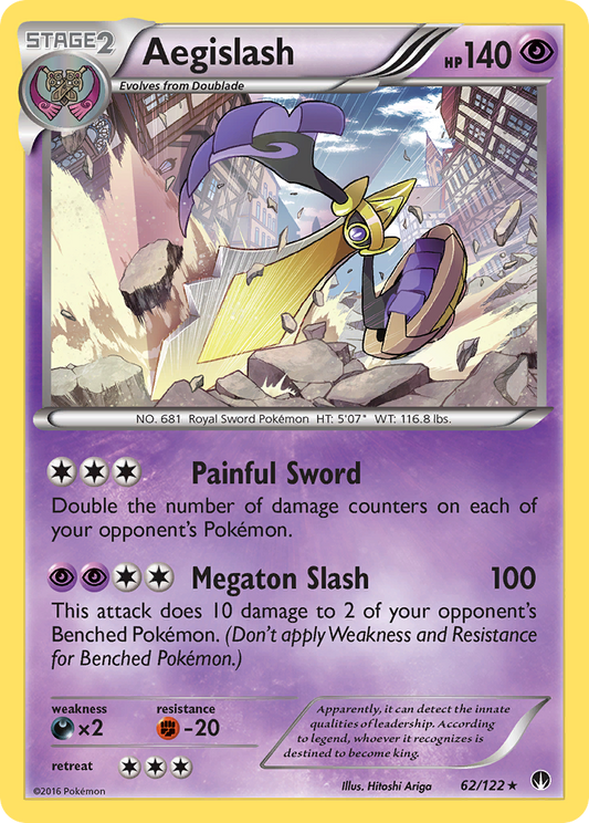 Aegislash 62/122 Rare Holo | BREAKpoint | Pokemon Card