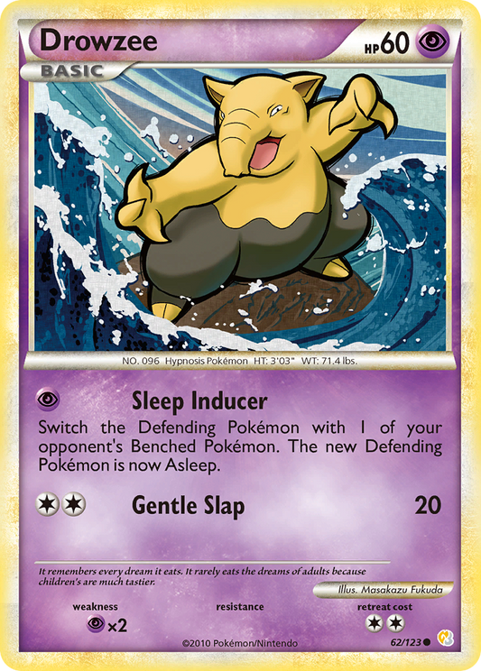 Drowzee 62/123 Common | HeartGold & SoulSilver | Pokemon Card