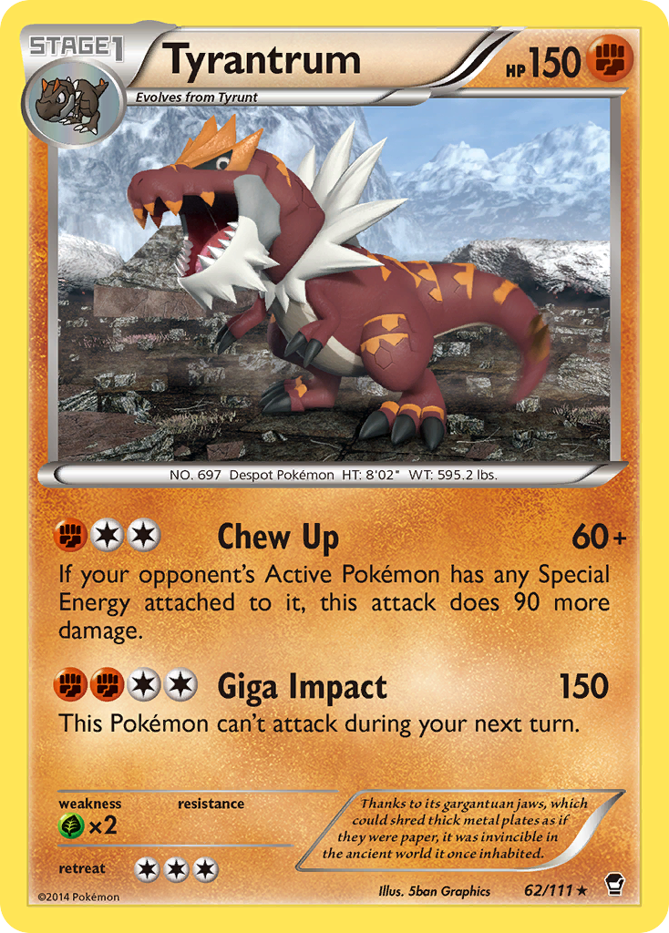 Tyrantrum 62/111 Rare | Furious Fists | Pokemon Card