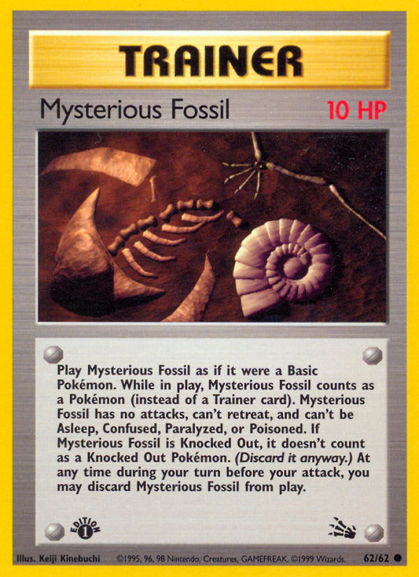 Mysterious Fossil 62/62 Common | Fossil | Pokemon Card