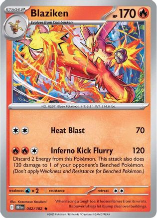 Blaziken 42/182 Reverse Holo | Destined Rivals | Pokemon Card