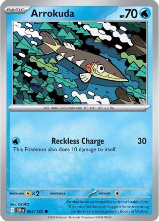 Arrokuda 62/182 Reverse Holo | Destined Rivals | Pokemon Card