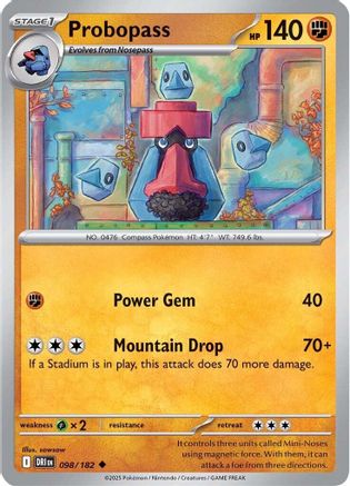 Probopass 98/182 Reverse Holo | Destined Rivals | Pokemon Card