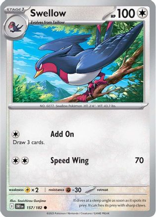 Swellow 157/182 Reverse Holo | Destined Rivals | Pokemon Card