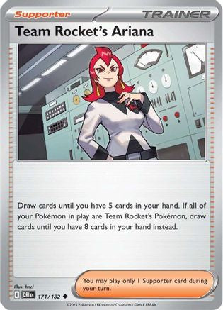 Team Rocket's Ariana 171/182 Reverse Holo | Destined Rivals | Pokemon Card