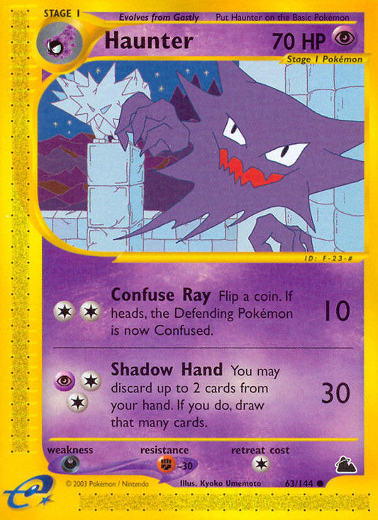 Haunter 63/144 Common | Skyridge | Pokemon Card