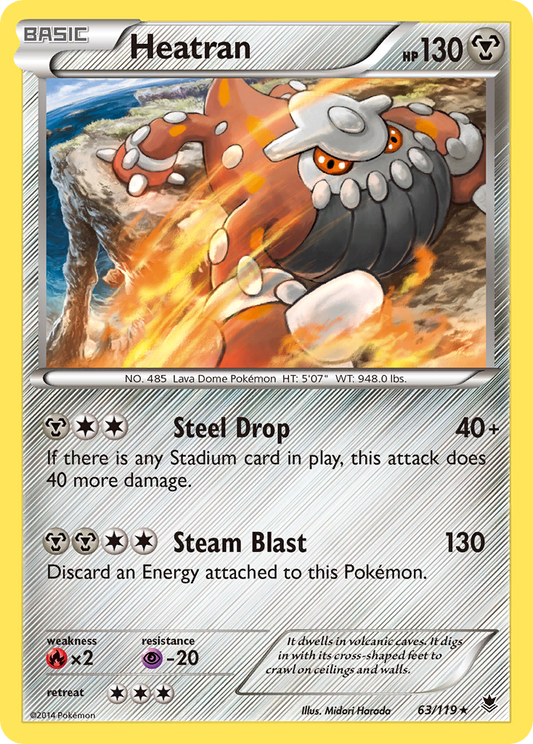 Heatran 63/119 Rare Holo | Phantom Forces | Pokemon Card