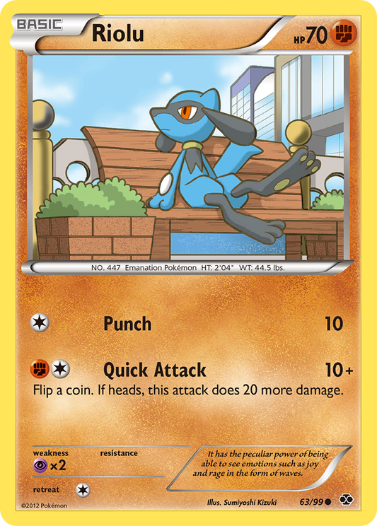 Riolu 63/99 Common | Next Destinies | Pokemon Card