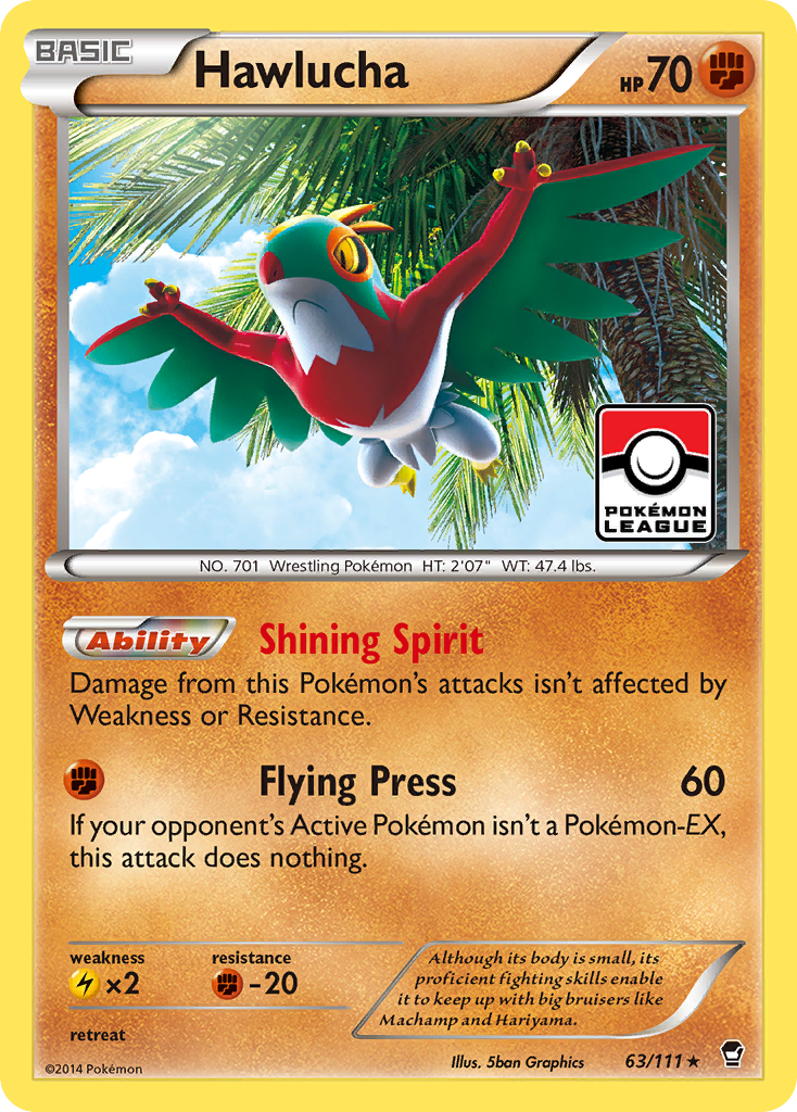 Hawlucha 63/111 Rare Holo | Furious Fists | Pokemon Card
