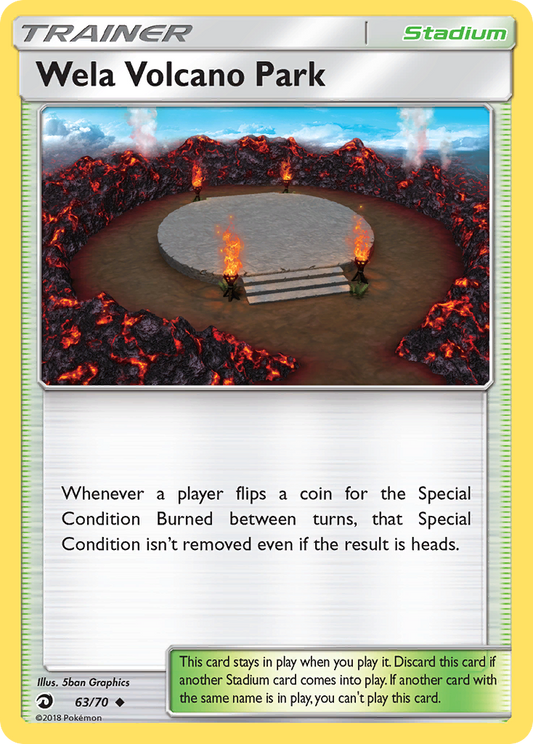 Wela Volcano Park 63/70 Uncommon | Dragon Majesty | Pokemon Card