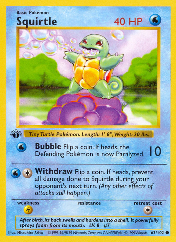 Squirtle 63/102 Common | Base | Pokemon Card