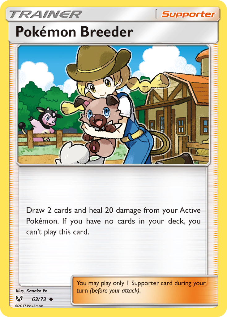 Pokémon Breeder 63/73 Uncommon | Shining Legends | Pokemon Card