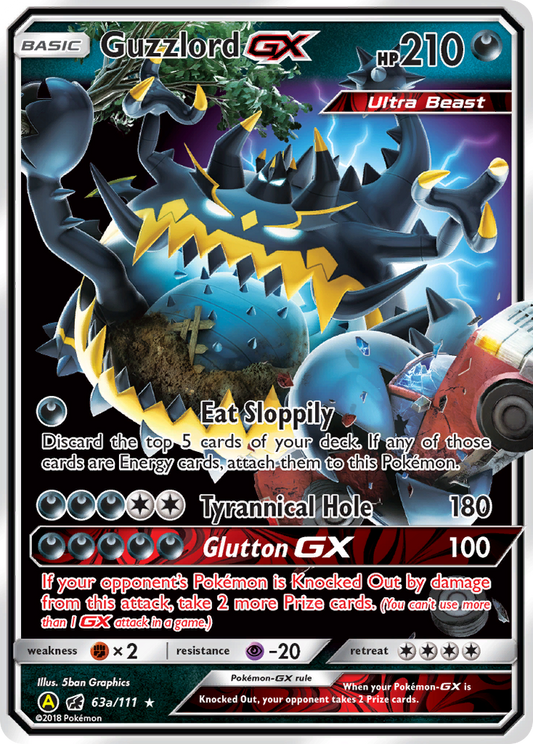 Guzzlord-GX 63a/111 Rare Holo GX | Crimson Invasion | Pokemon Card