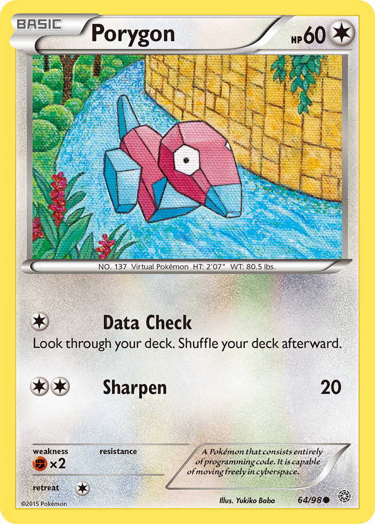 Porygon 64/98 Common | Ancient Origins | Pokemon Card