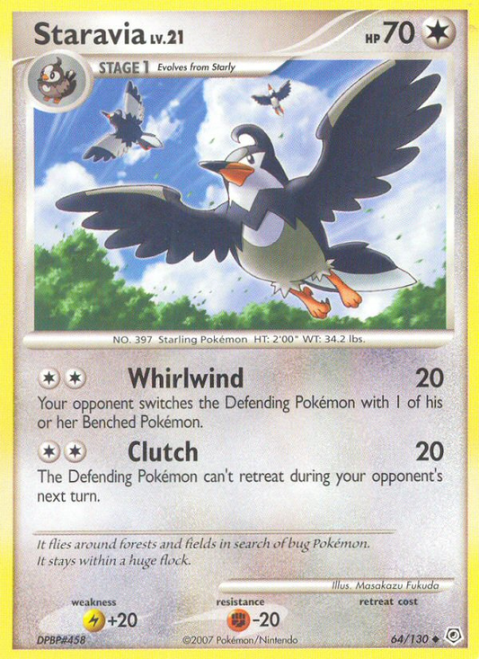 Staravia 64/130 Uncommon | Diamond & Pearl | Pokemon Card